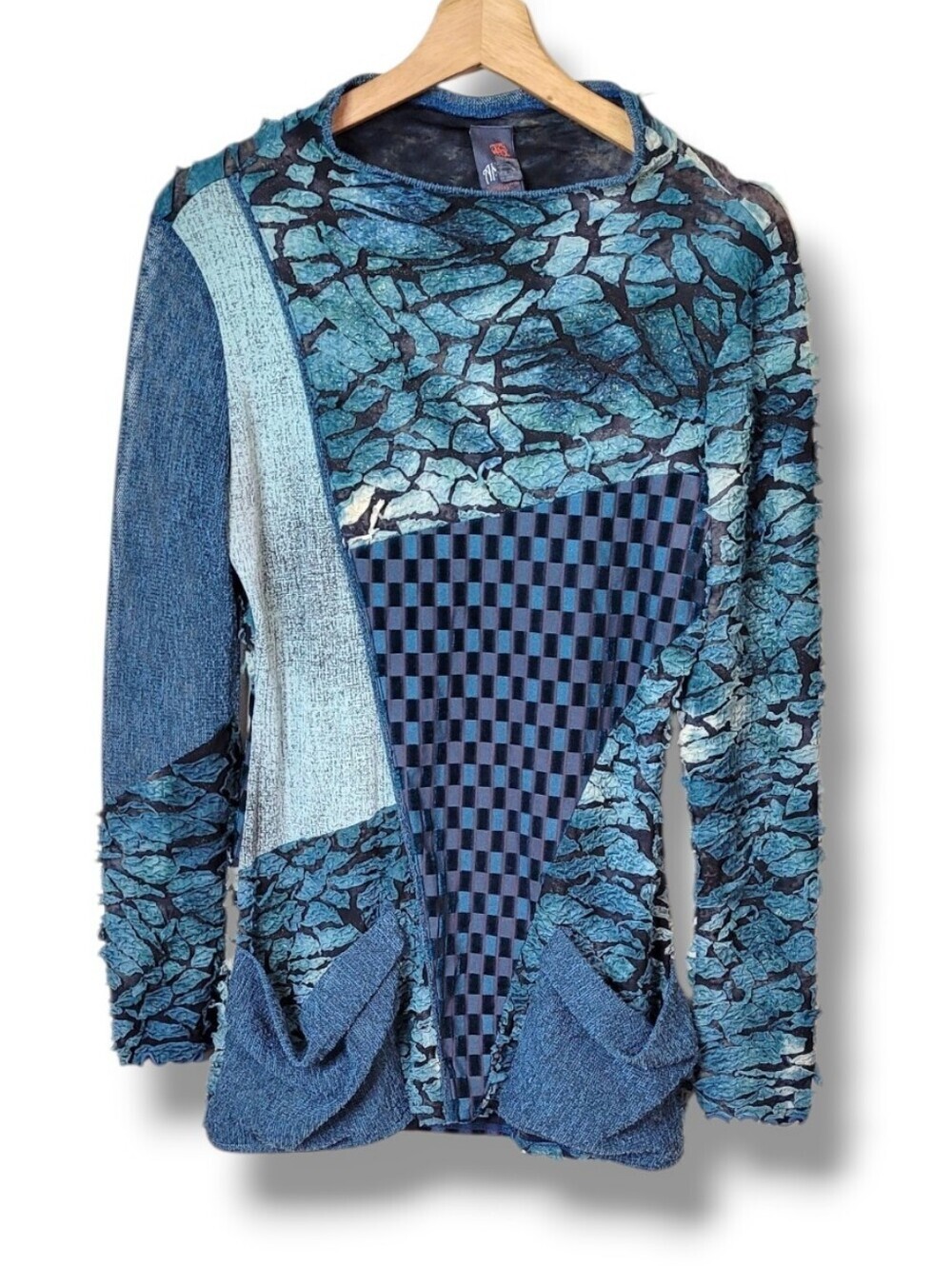 ANAC By Kimi Vintage Patchwork Mesh Top Pockets